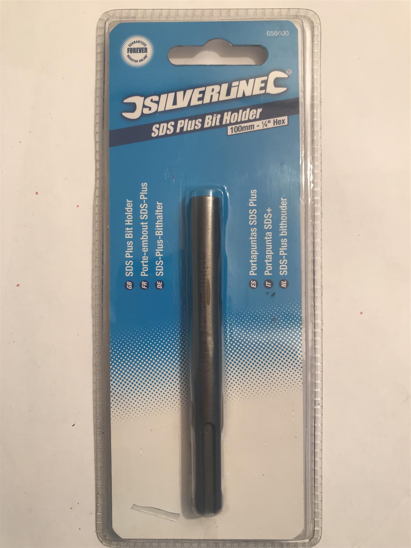 Silverline SDS Plus Bit Holder 100mm, 1/4" Hex  656600
