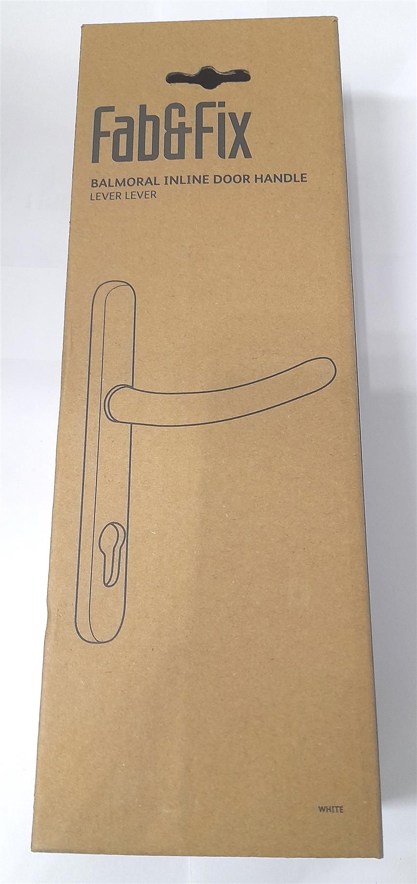 Fab n Fix Balmoral Sprung Inline Lever Lever Door Handles White
