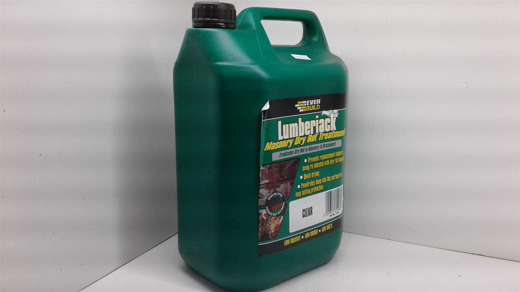Everbuild Clear Lumberjack Masonry and Brick Dry Rot Treatment 5Ltr