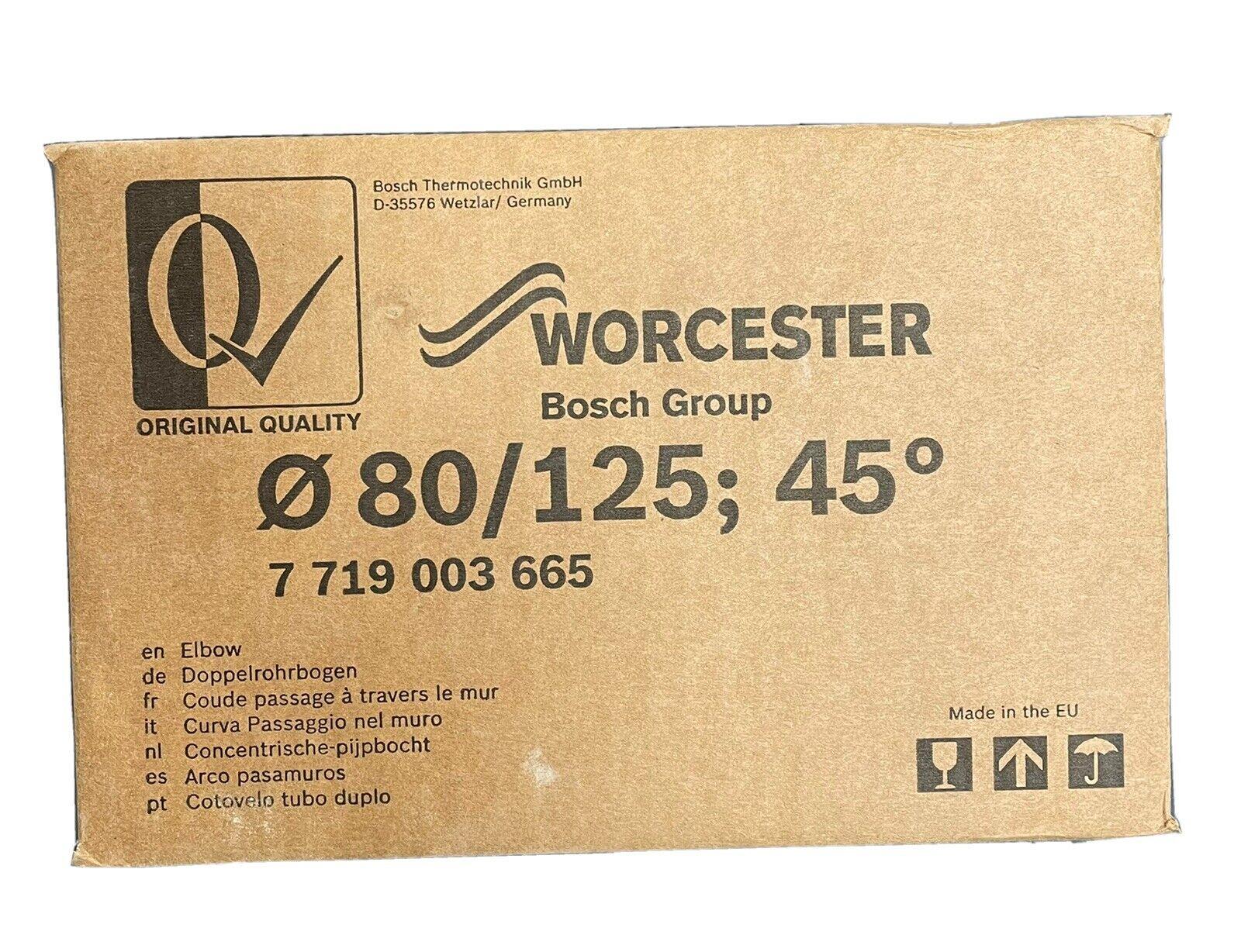 Worcester Bosch Flue 45 elbow 125mm 45 Degrees 7719003665