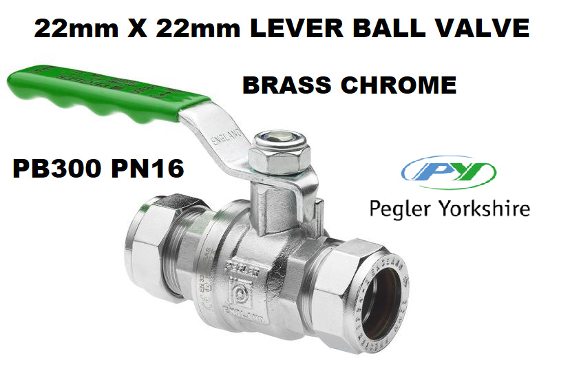NEW PEGLER PB300 PN16 FULL BALL VALVE GREEN LEVER WRAS