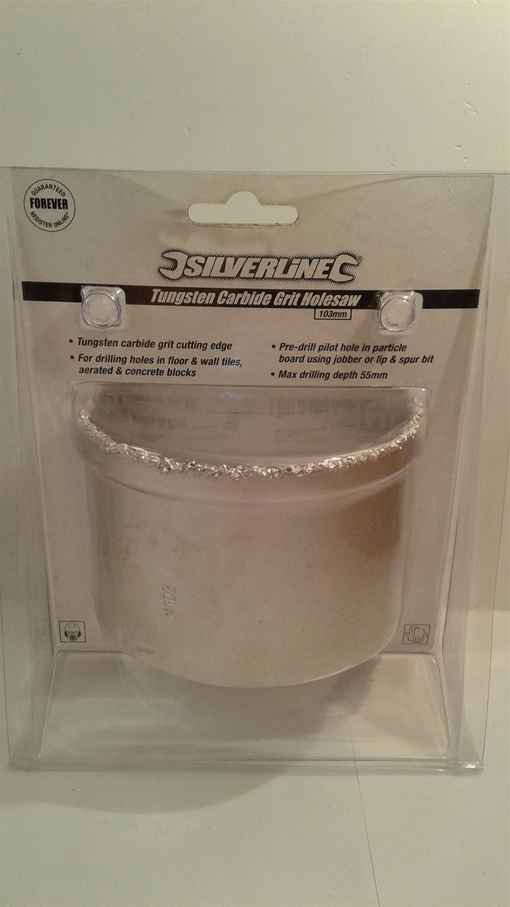 Silverline Tungsten Carbide Grit Holesaw 103mm 915417