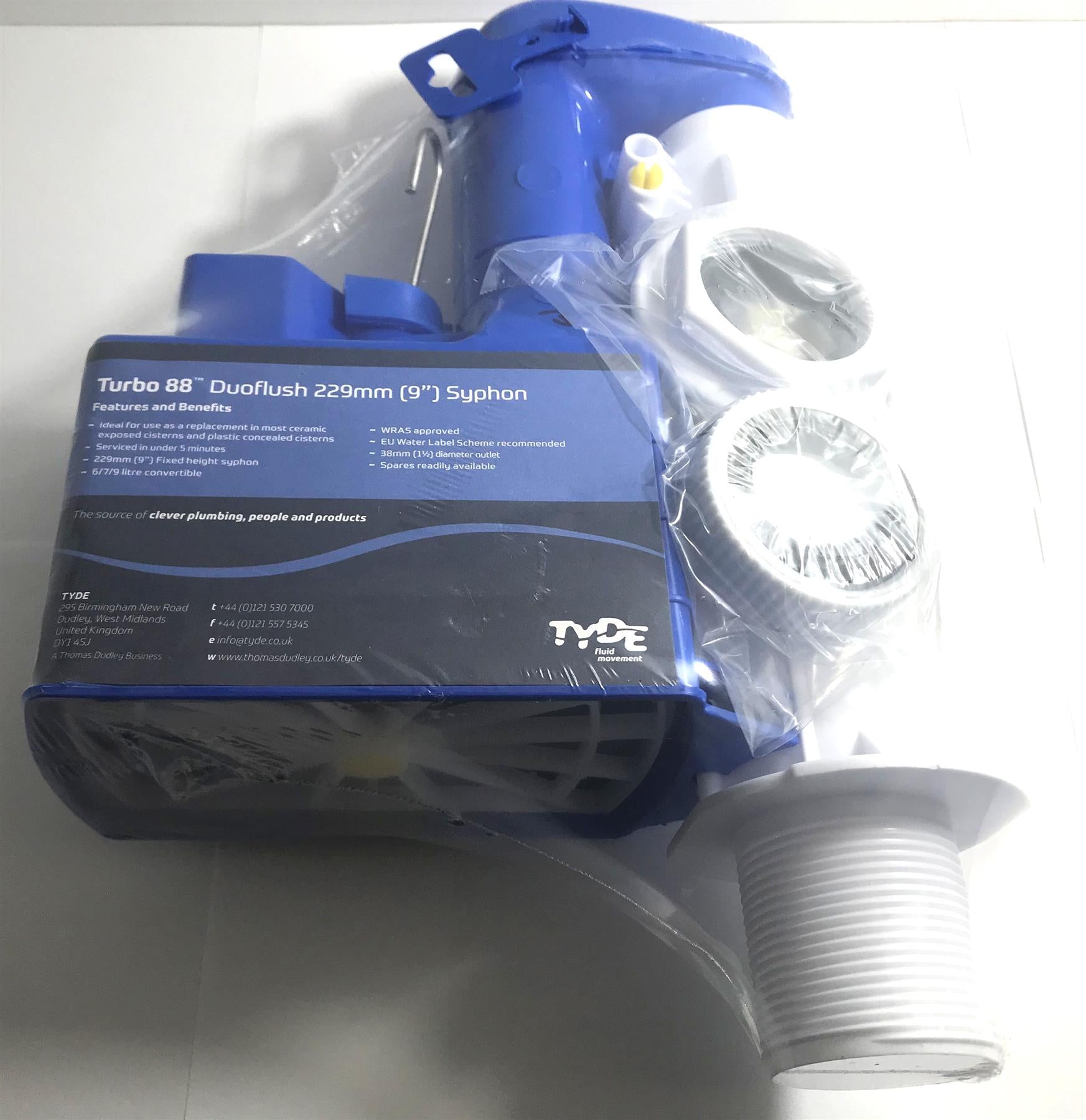 Dudley Turbo 88 Duoflush 9" 229mm 2 Part Cistern Syphon 315293