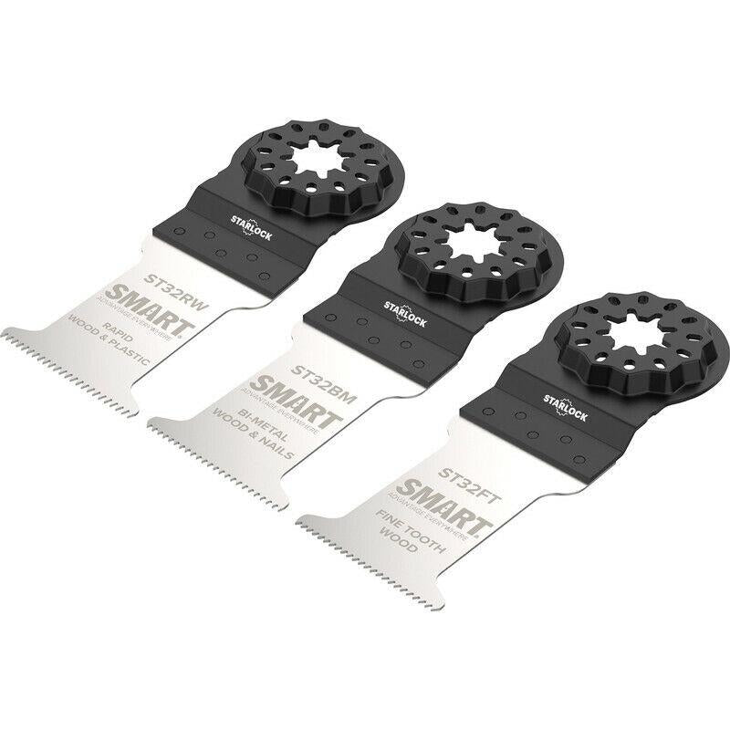 Smart Starlock 3-Piece Set,32mm Rapid Wood, Fine Tooth, Bi-Metal