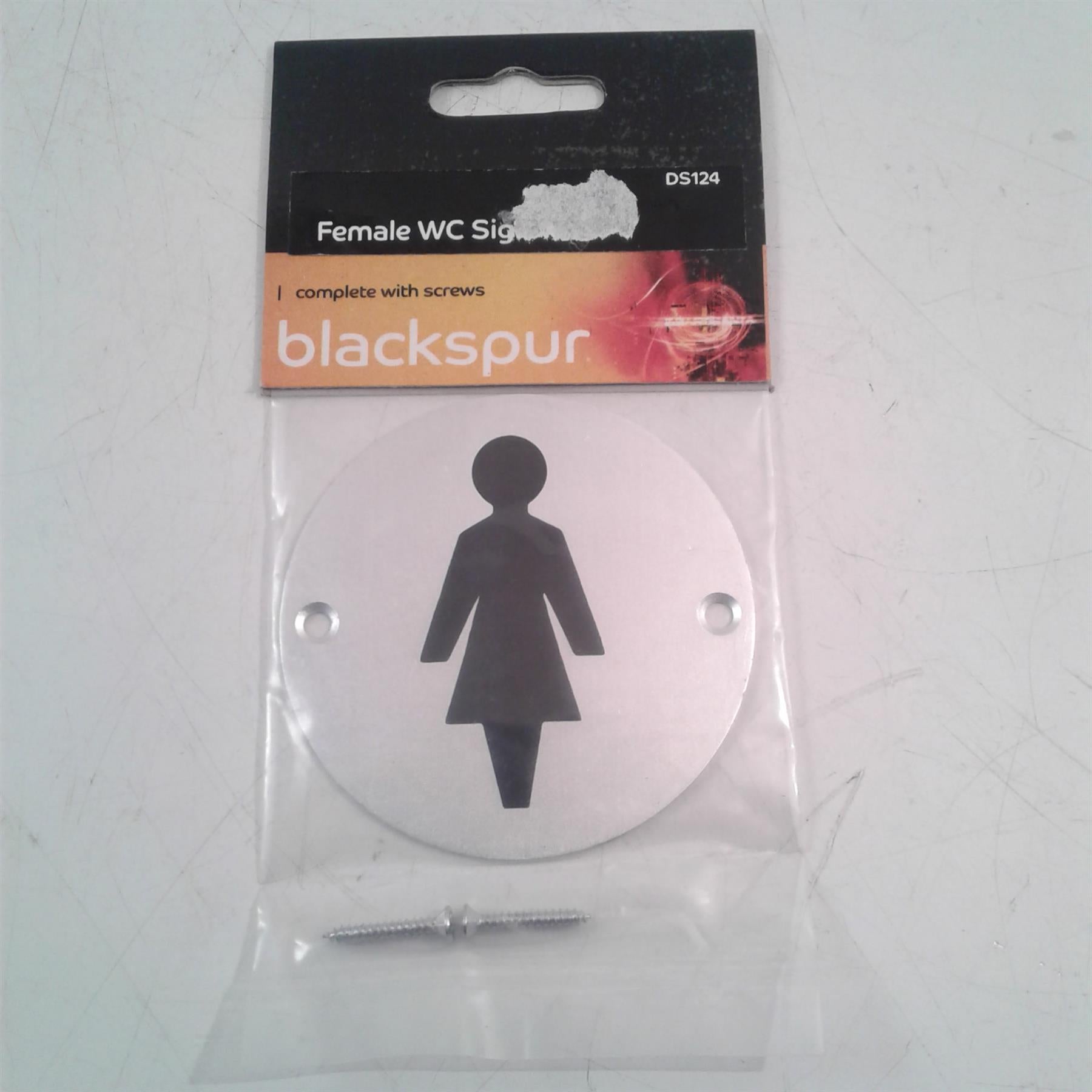 Blackspur BB-DS124 Female WC Sign with screws