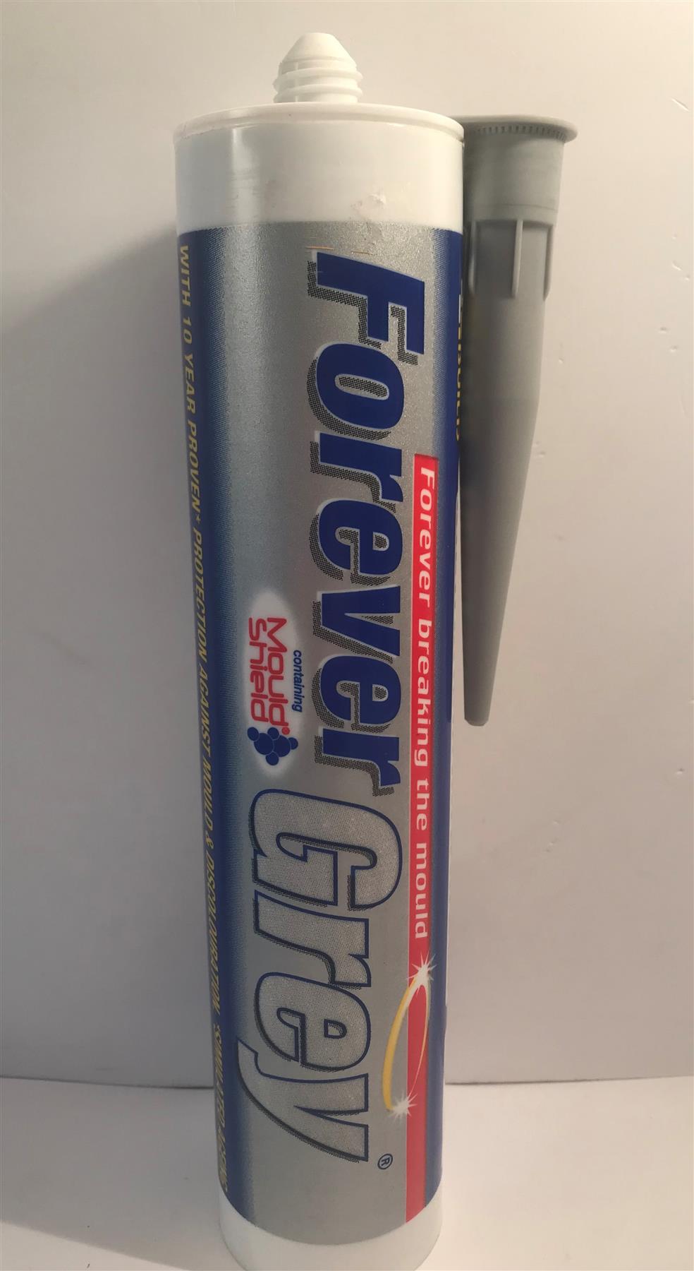 Everbuild Forever Grey Anti-mould Silicone Sealant, Grey  295 ml