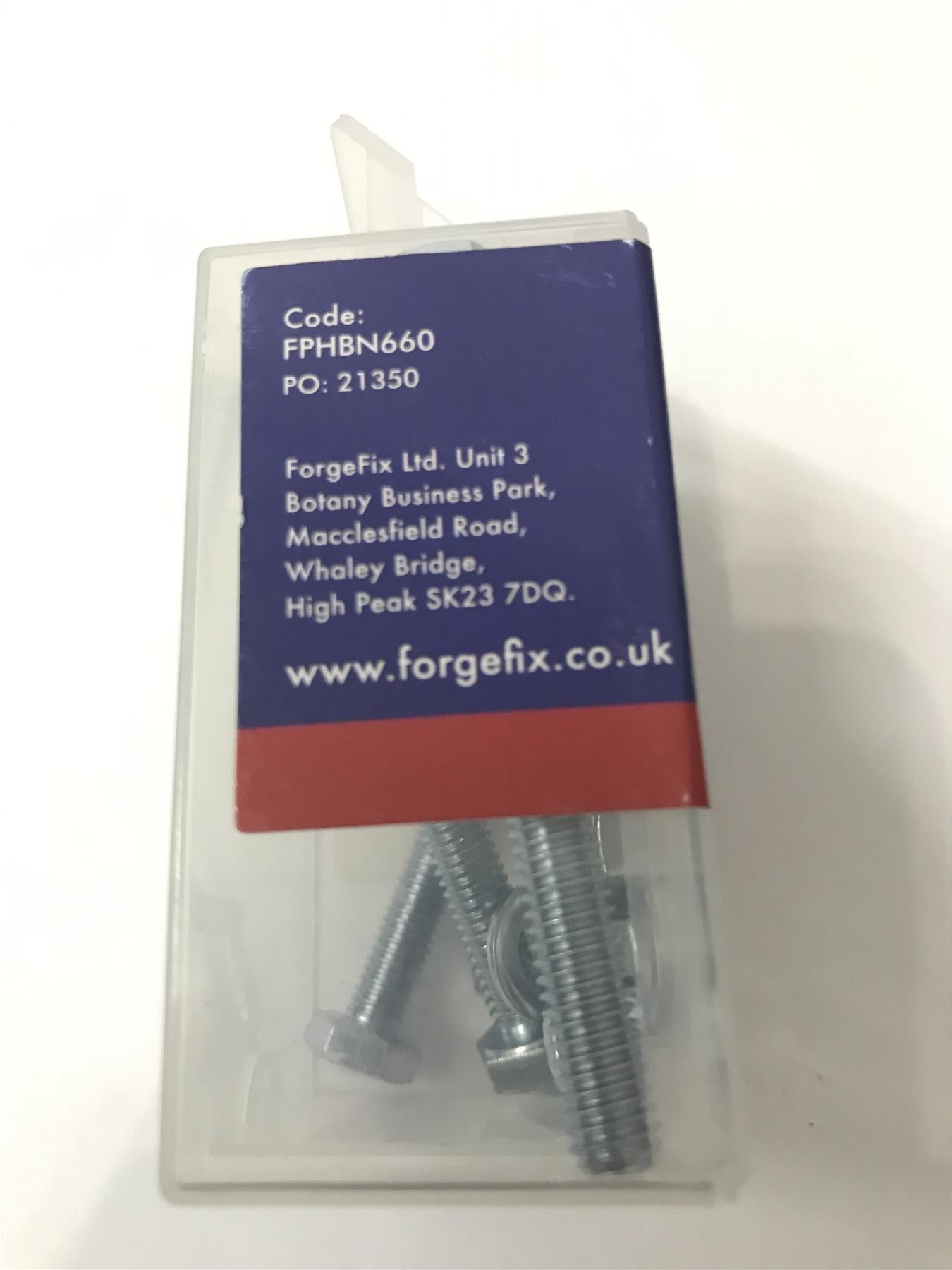 ForgeFix FPHBN660 High Tensile Set Screw ZP M6 x 60mm Forge Pack 4