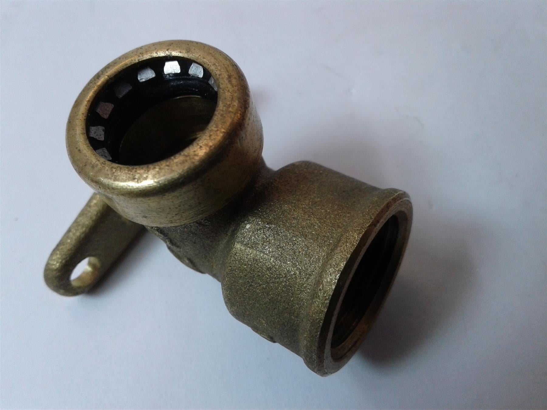 NEW Yorkshire Tectite Sprint BRASS Wall Plate Elbow 1/2" 15mm