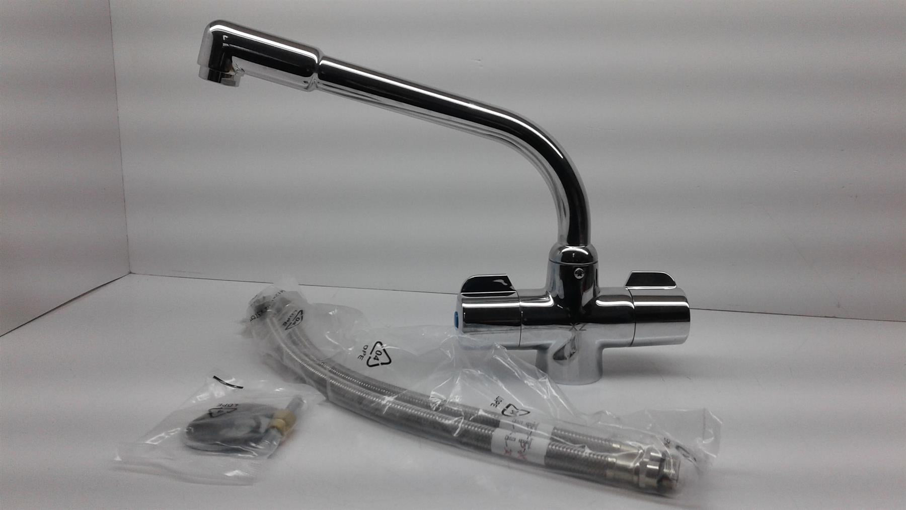 Traversa Mono Kitchen Sink Mixer Tap Swivel Spout Chrome