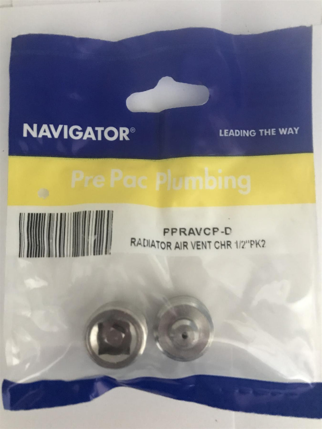 Navigator 1/2" Chrome Radiator Air Vent (2pk) PPRAVCP-D