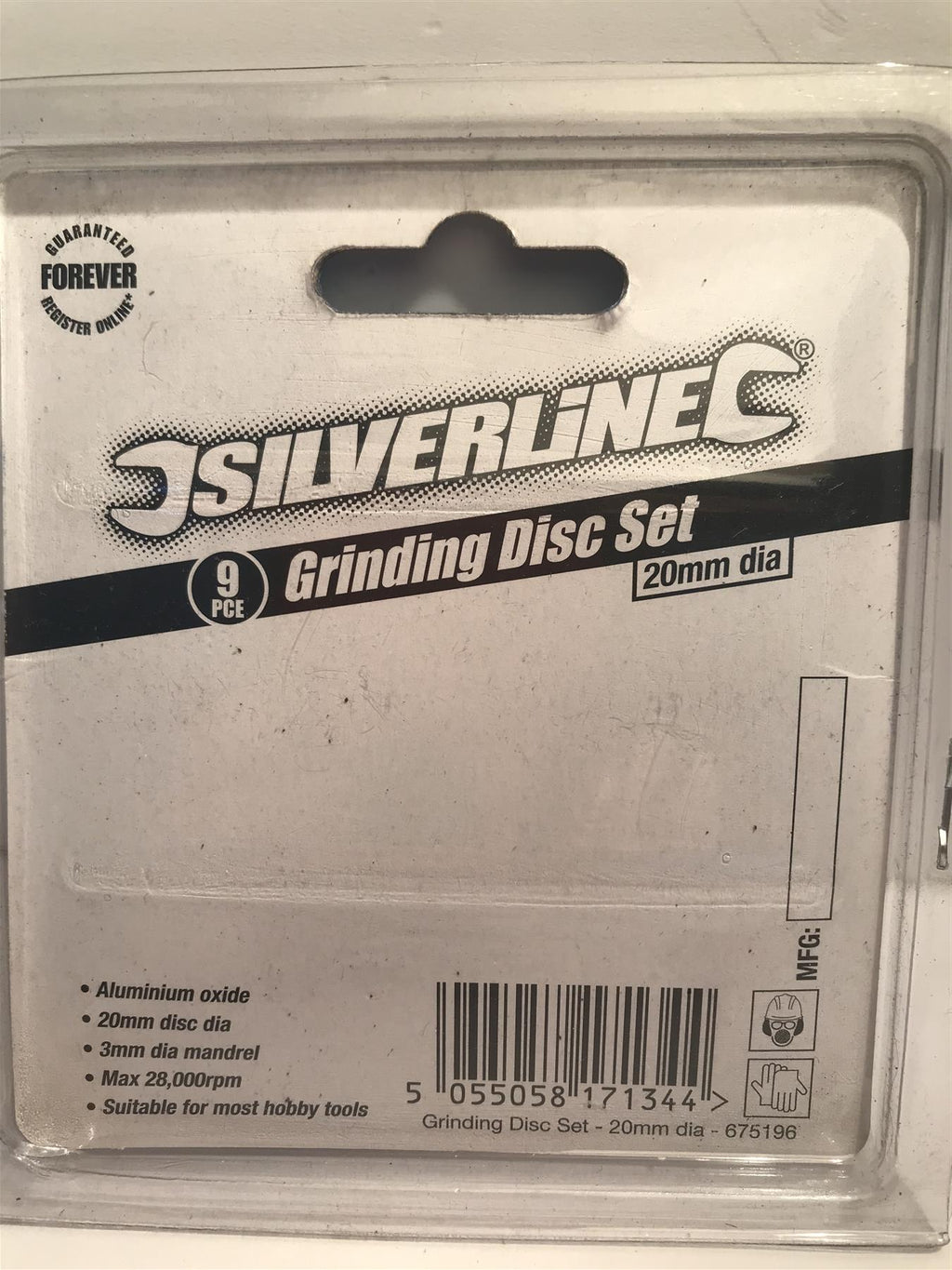 Silverline 9pc Aluminium Oxide Disc Tool Set 20mm  675196