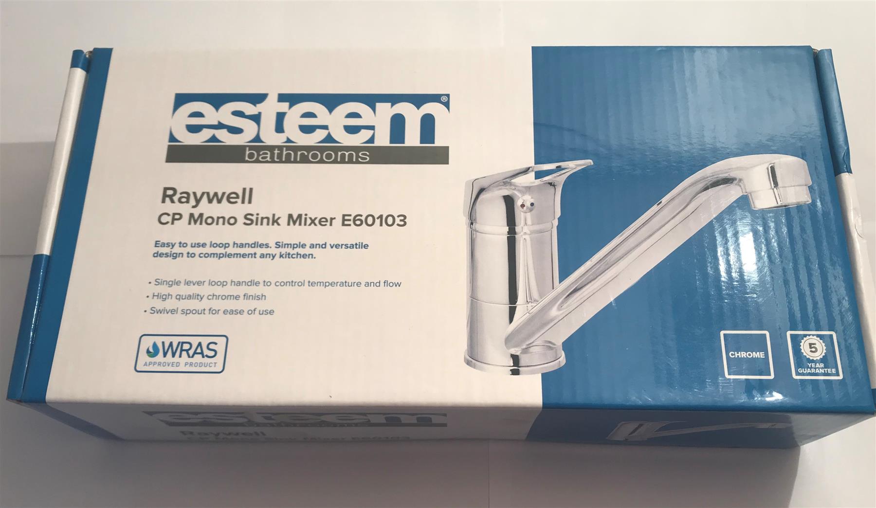 Esteem Raywell Long Neck CP Mono Sink Mixer Tap  E60103
