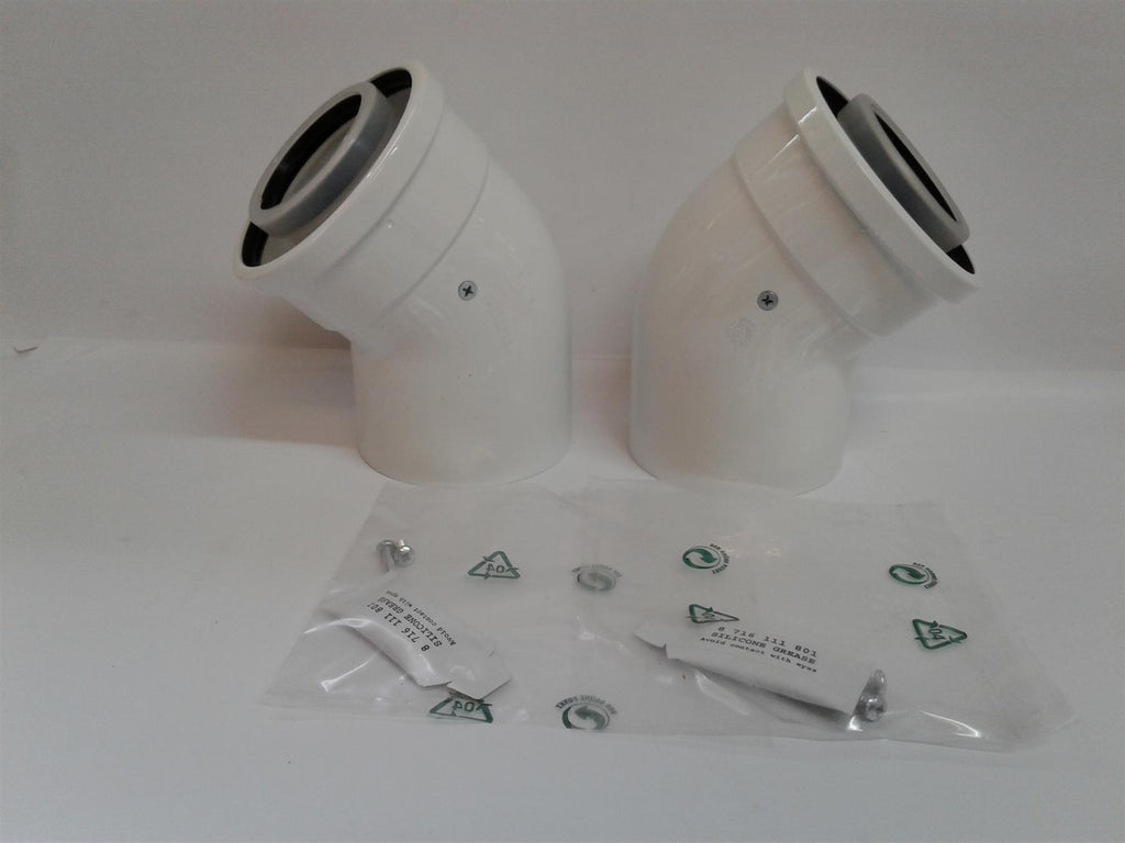 NEW Worcester Bosch 45° Flue Bends 60/100 7716191085