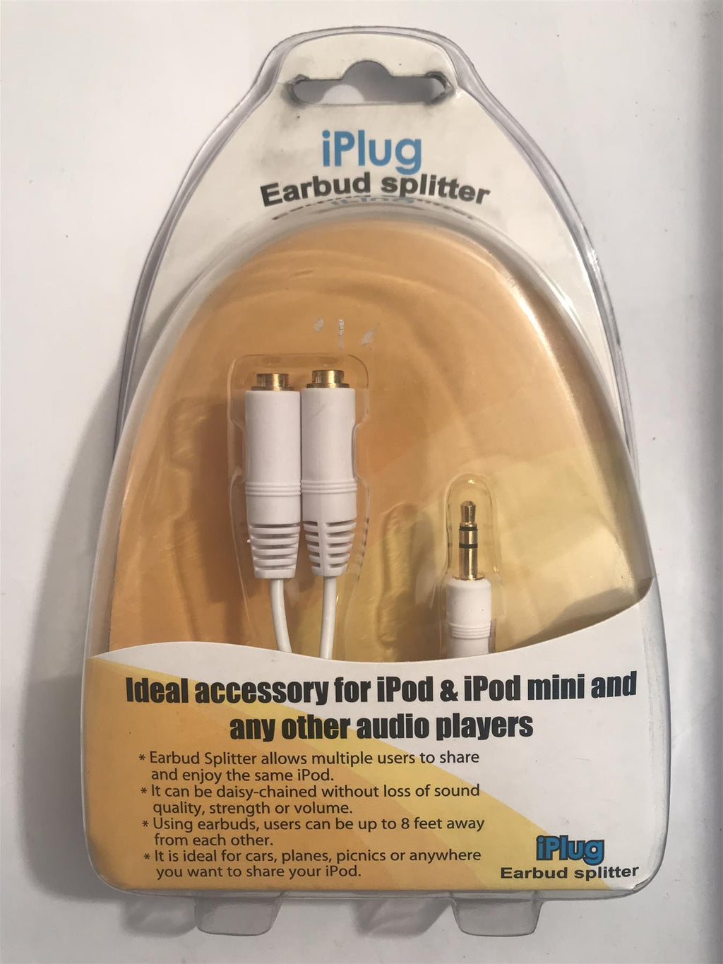 iPlug Earbud Splitter  24kt Gold Plated Connectors