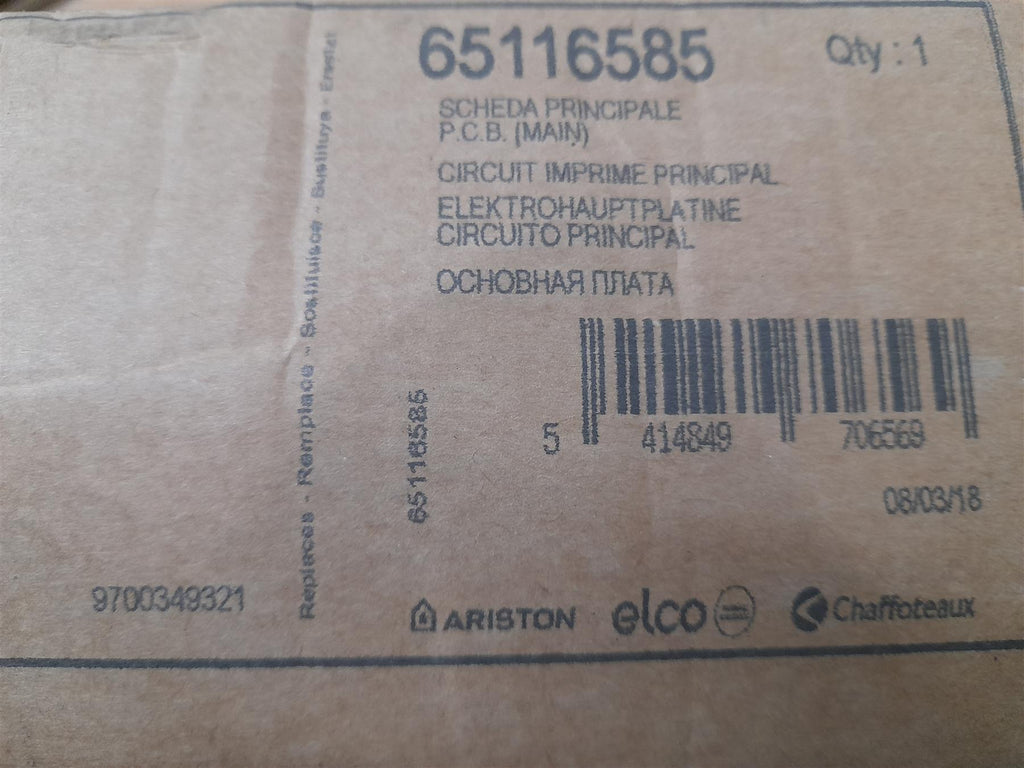 ARISTON 24 30 & 38 BOILER MAIN PCB 65116585