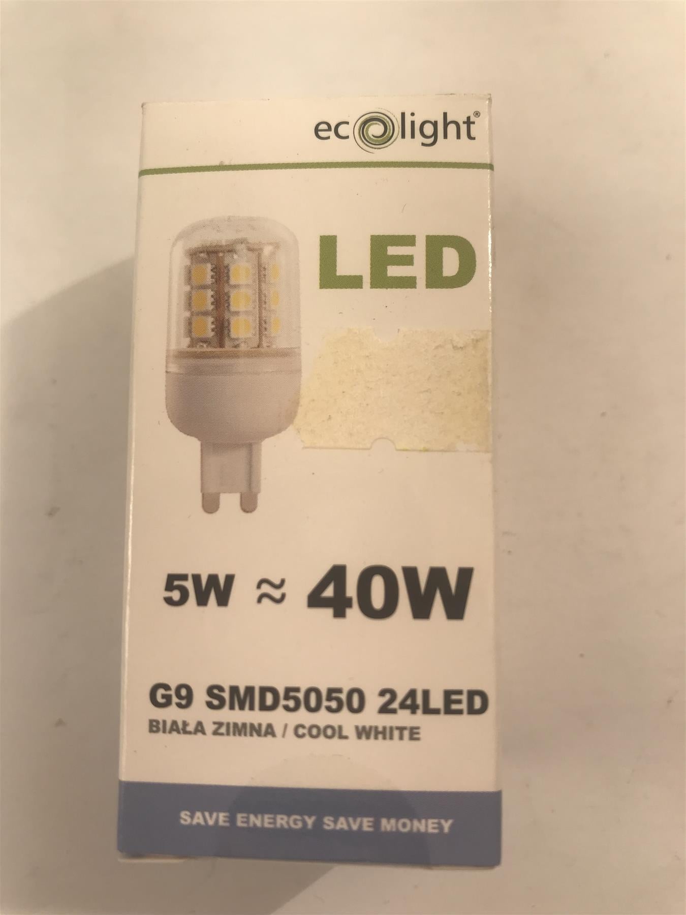 Ecolight G9 5W 24LED 370lm Cool White Non-Dimmable Bulb EC67720