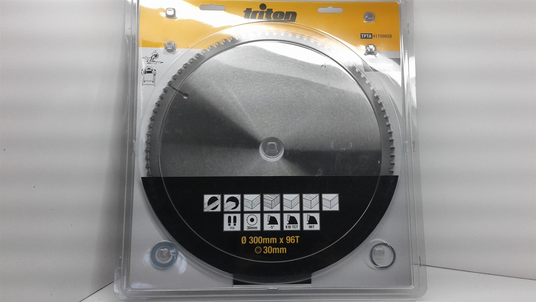 Triton 300mm x 30mm 96T TCT Circular Saw Blade Extra Fine for Wood & Laminates