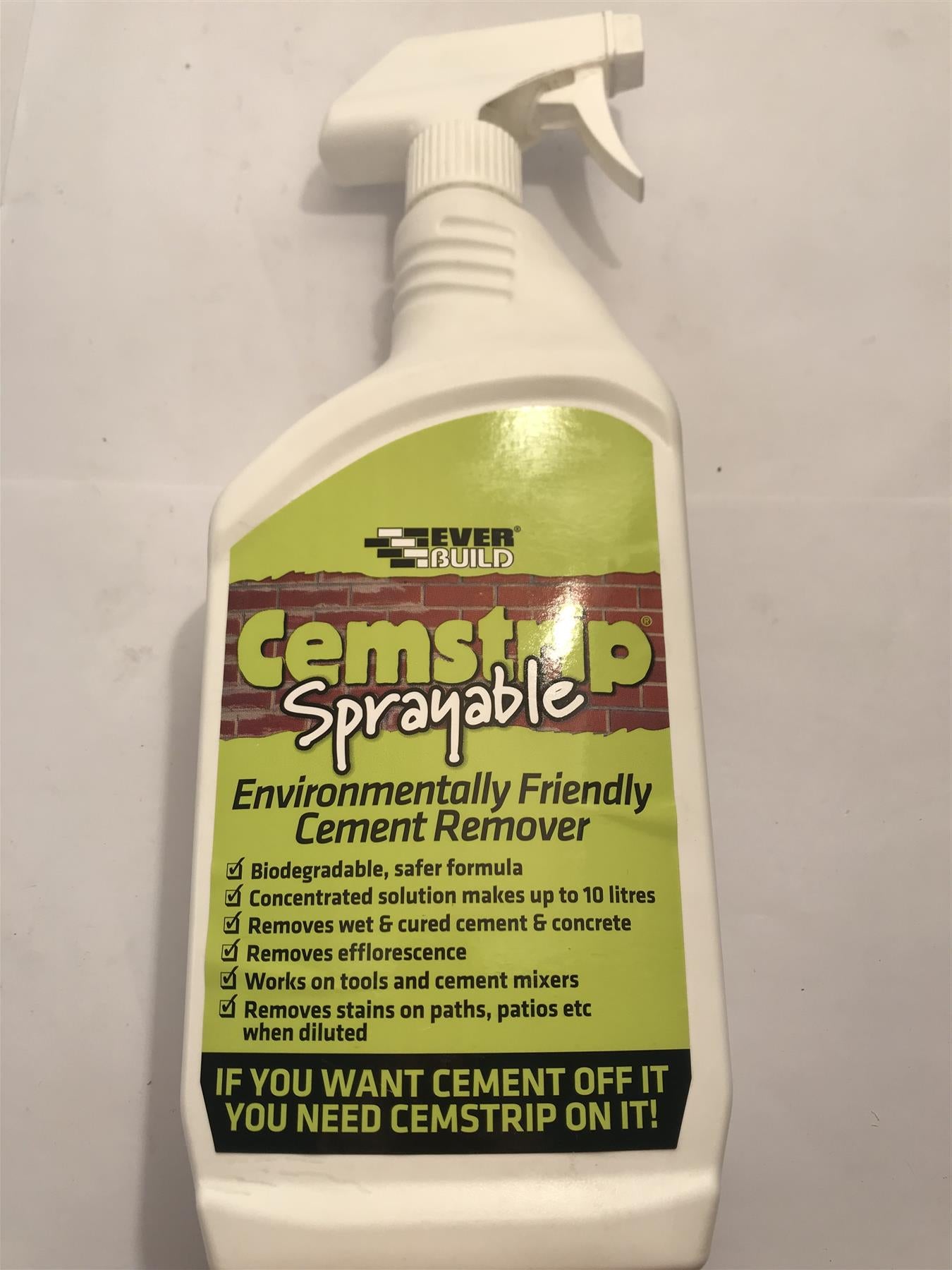 Everbuild Cemstrip Sprayable Eco Friendly Cement Remover 1 Litre