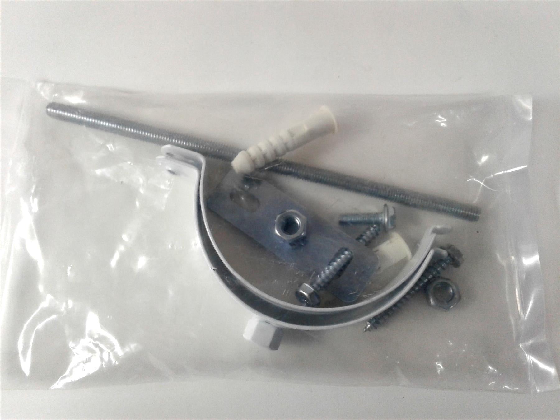 NEW UNIVERSAL FLUE BRACKET KIT 100MM  WHITE WITH  SCREWS
