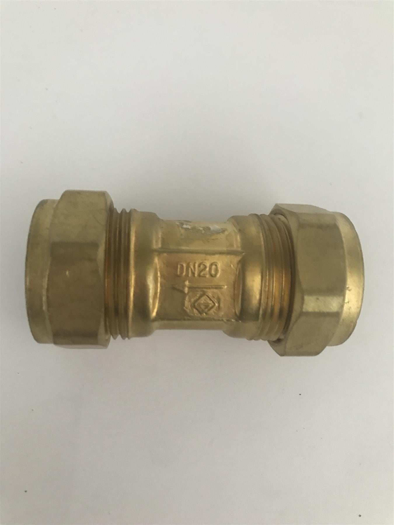 22mm Brass Single Check Valve - Non Return Valve DN20  EN1254-2