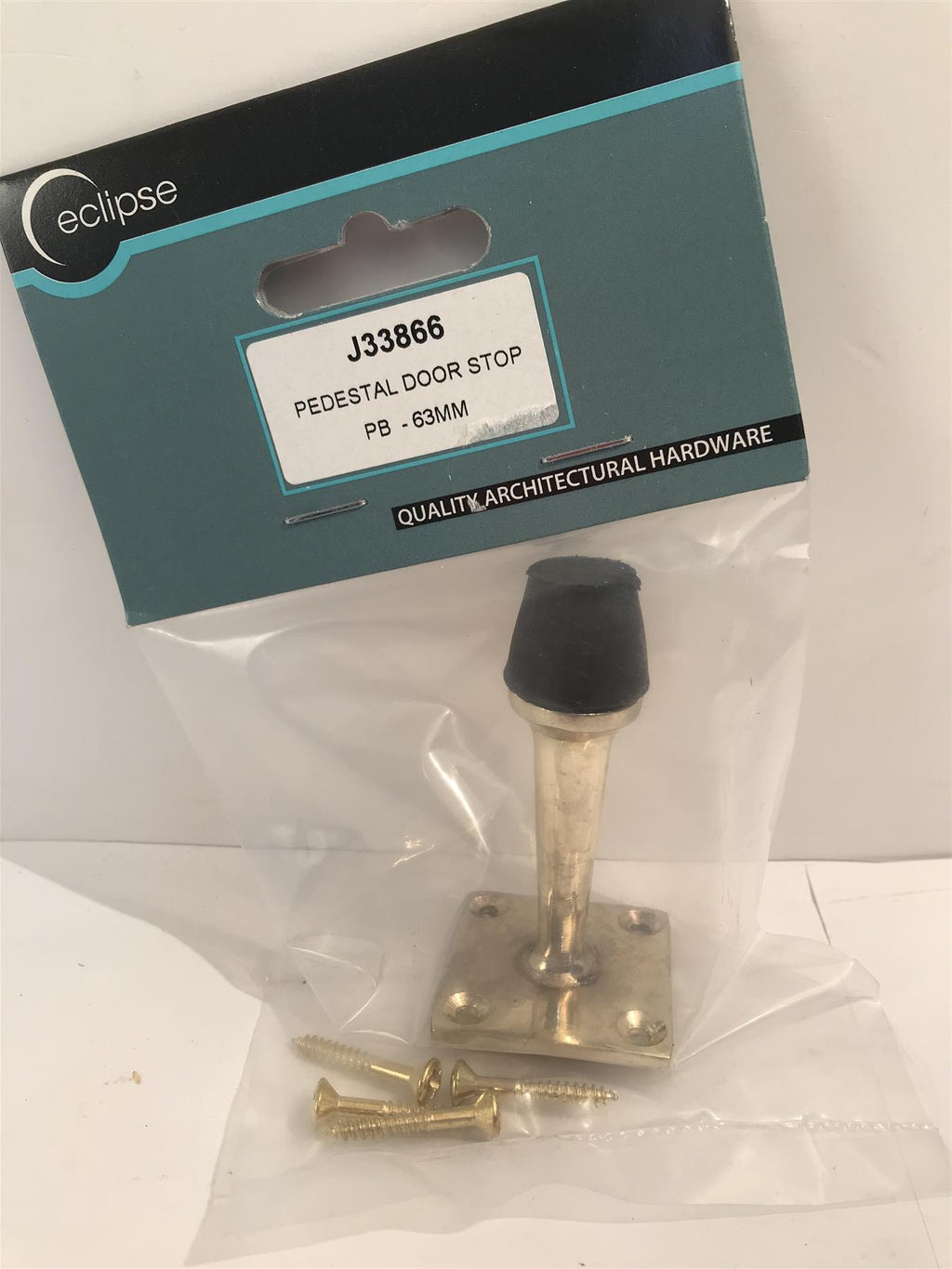 Eclipse Pedestal Door Stop Brass 63mm  J33866