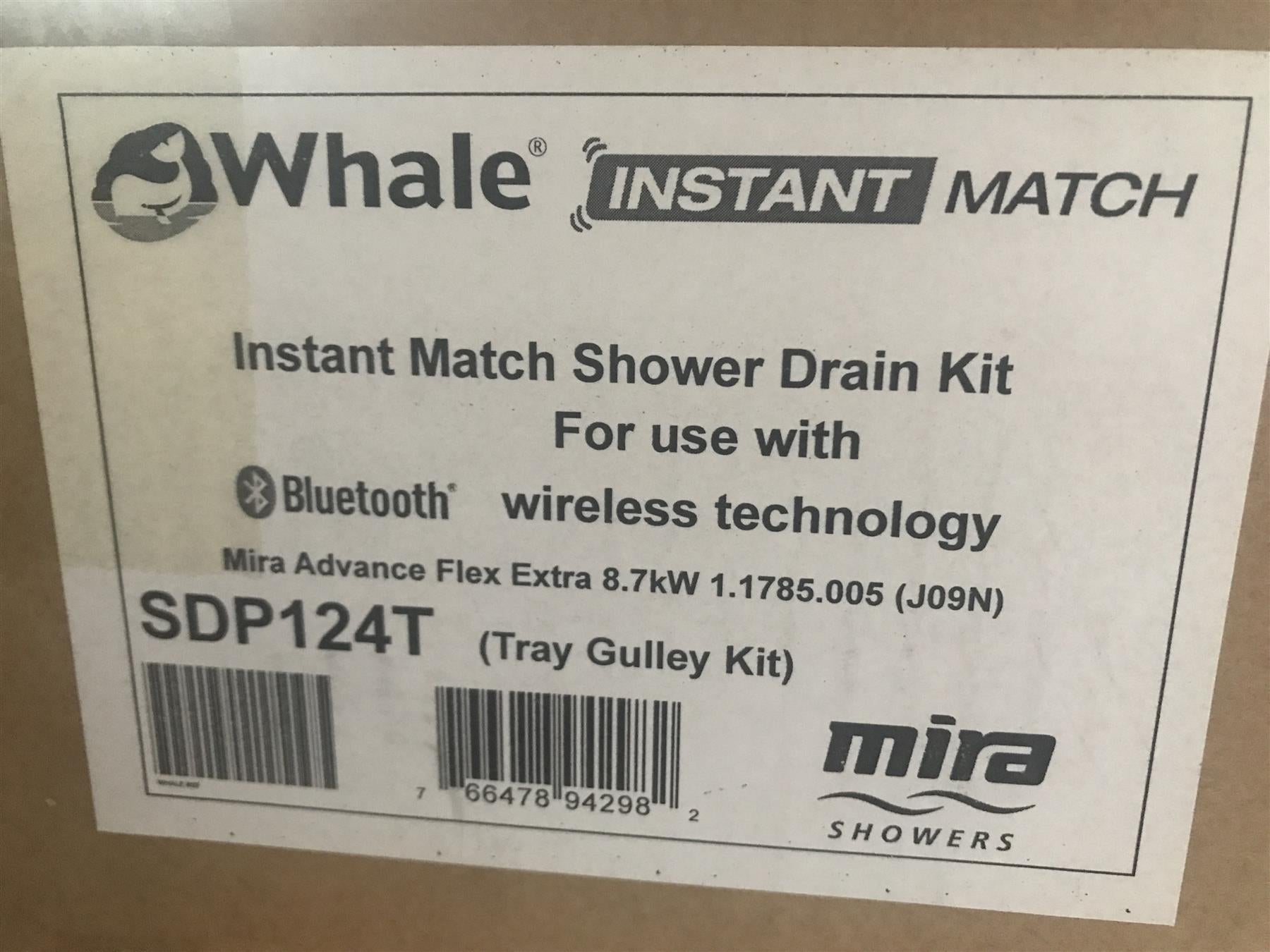 Whale Instant Match Shower Drain Kit SDP124T (Tray Gulley Kit)