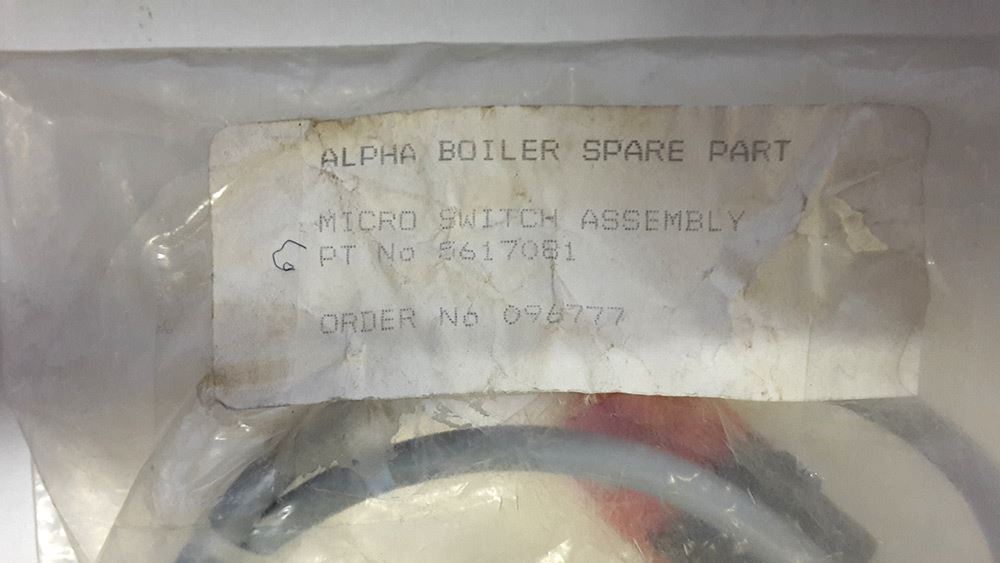NEW ALPHA MICROSWITCH ASSEMBLY 5617081 6.5617081
