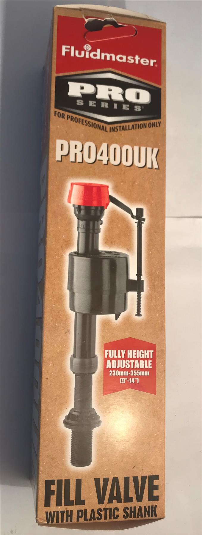 Fluidmaster PRO400UK 1/2" BSP Bottom Entry Inlet Valve - Ultra Quiet Fast Refill