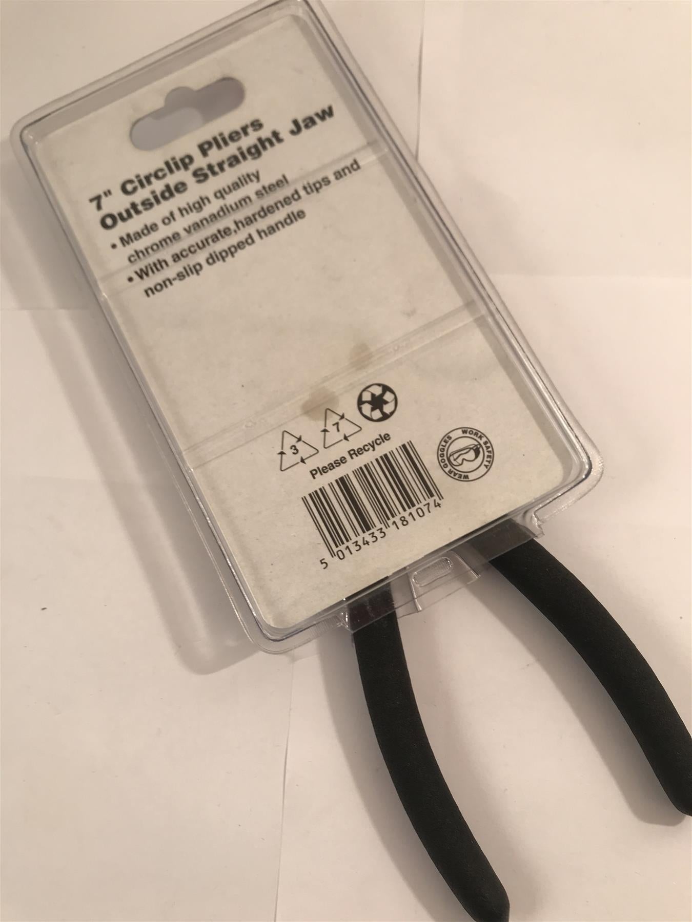 Hilka 25181007 7" Outside Straight Jaw Circlip Pliers