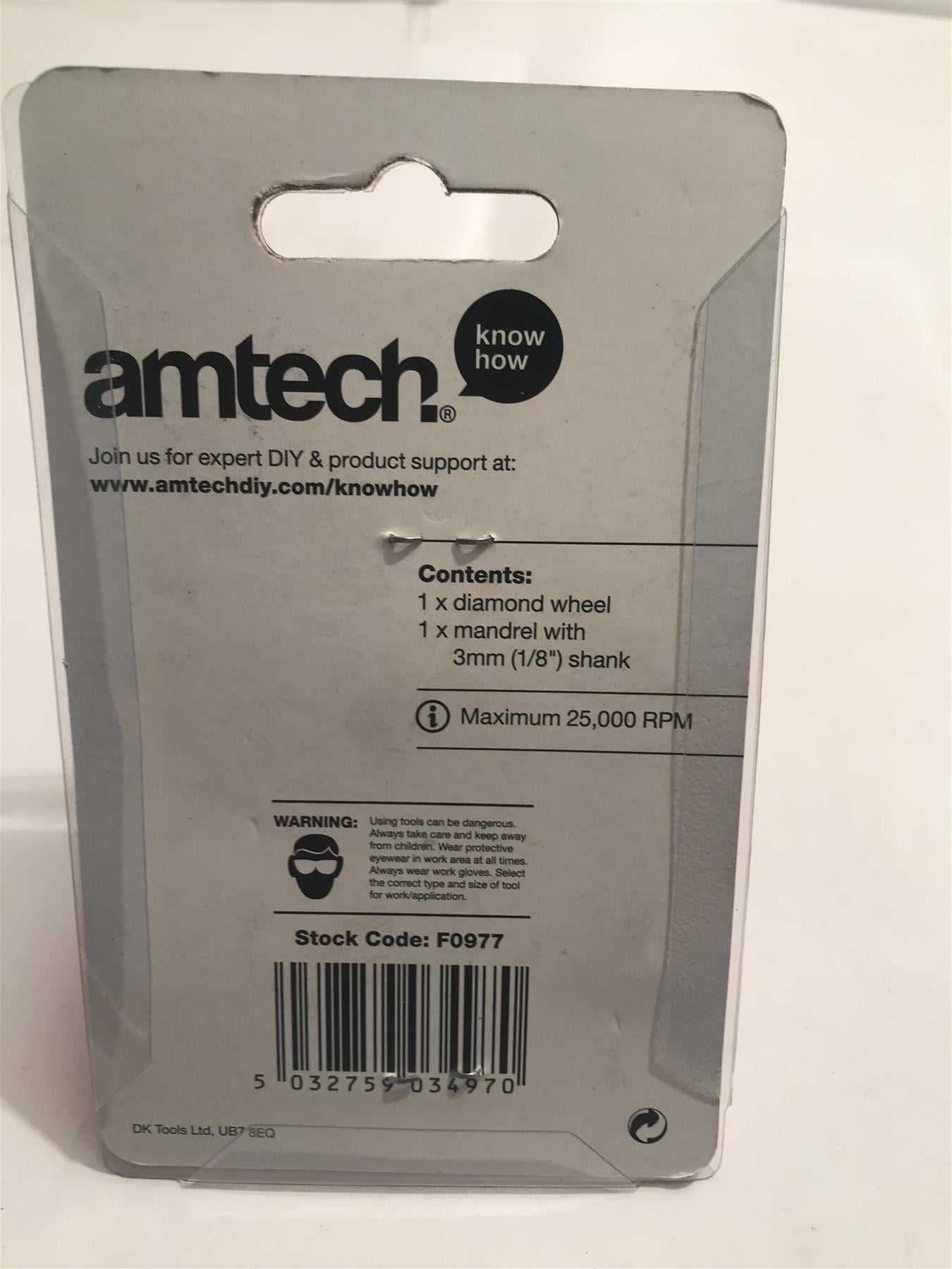 Amtech 50mm (2") Diamond Wheel F0977