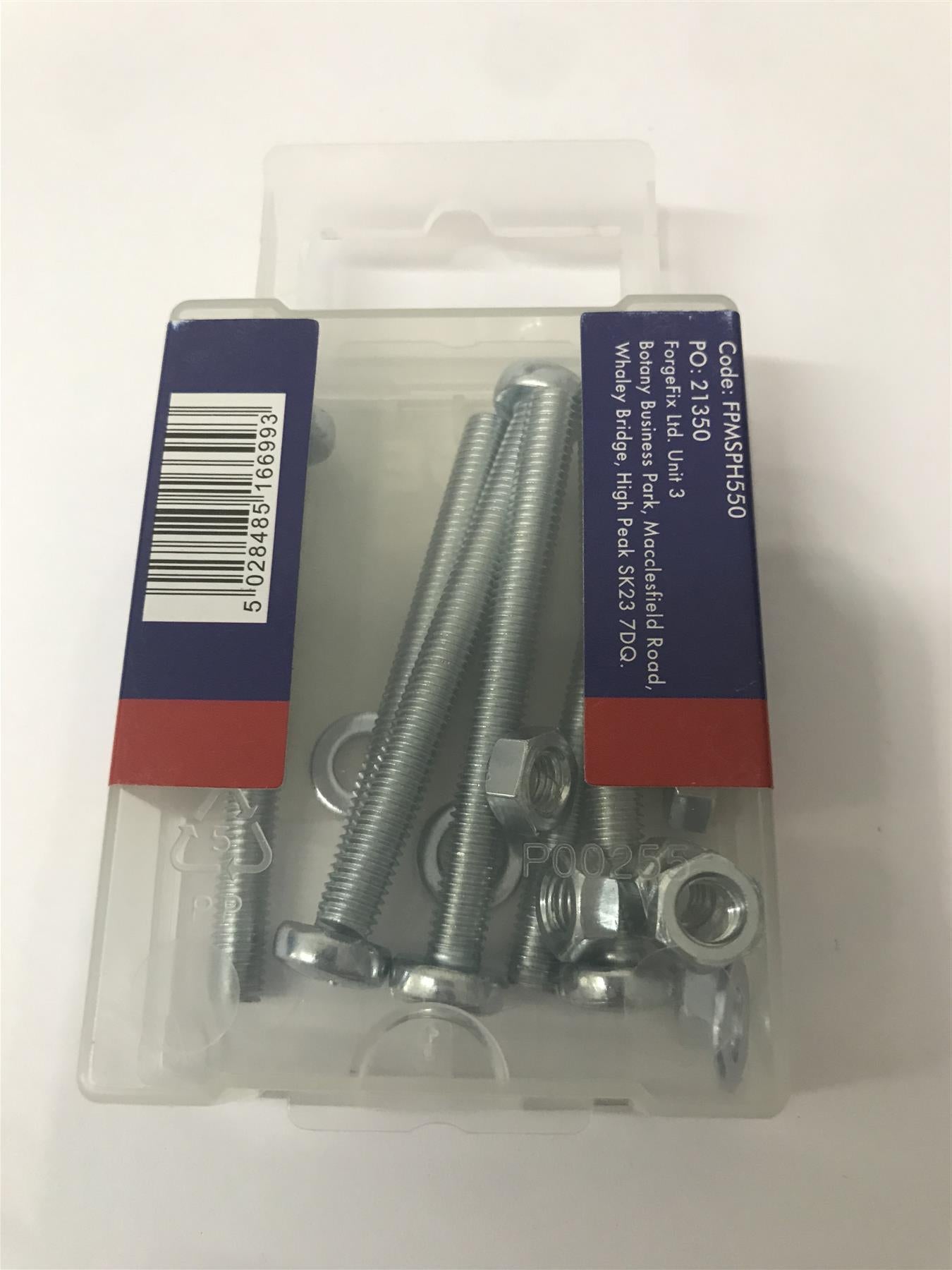ForgeFix FPMSPH550 Machine Screw Pozi Pan Head ZP M5 x 50mm