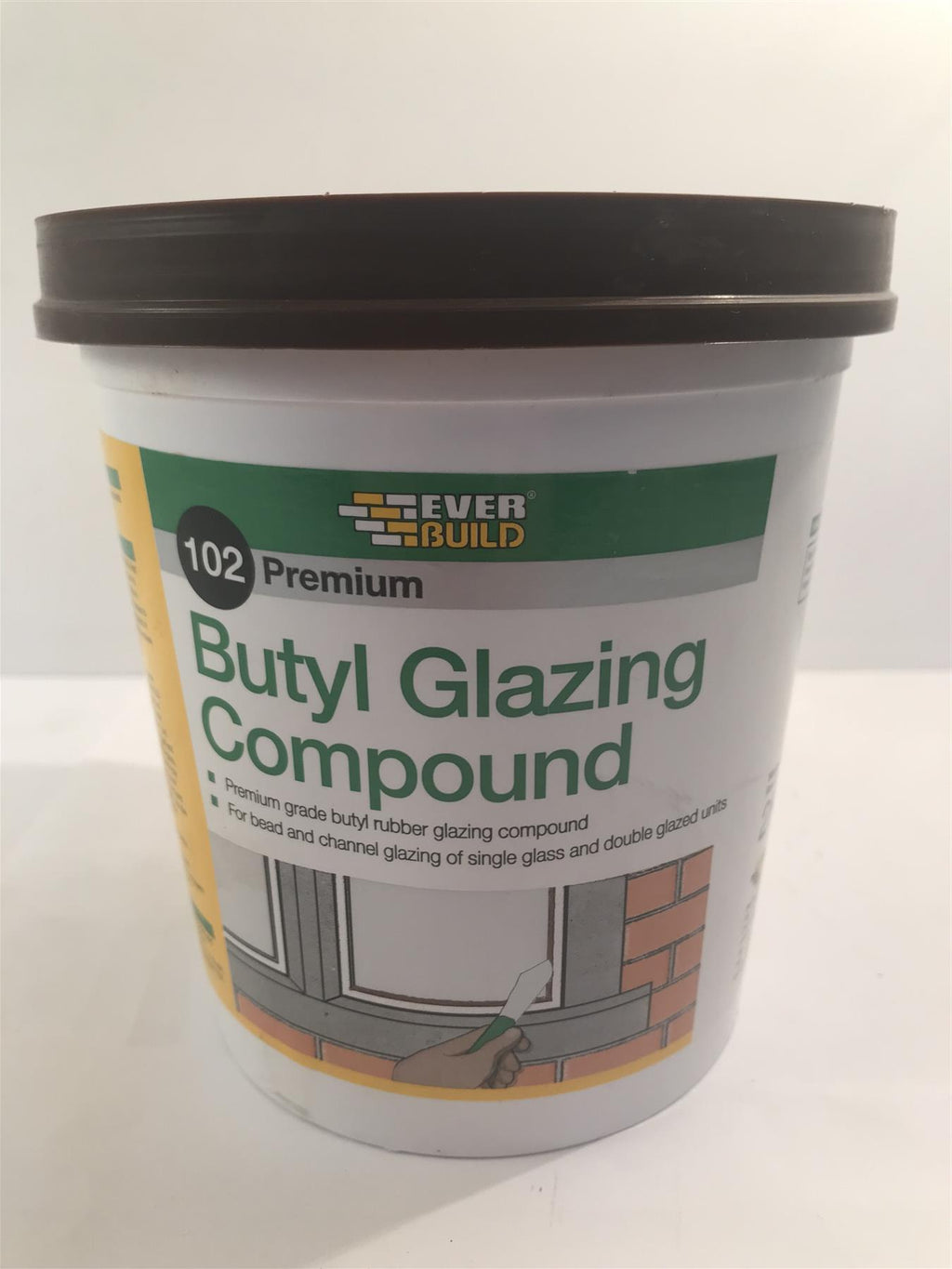 Everbuild 102 Premium Butyl Glazing Compound Brown 2kg