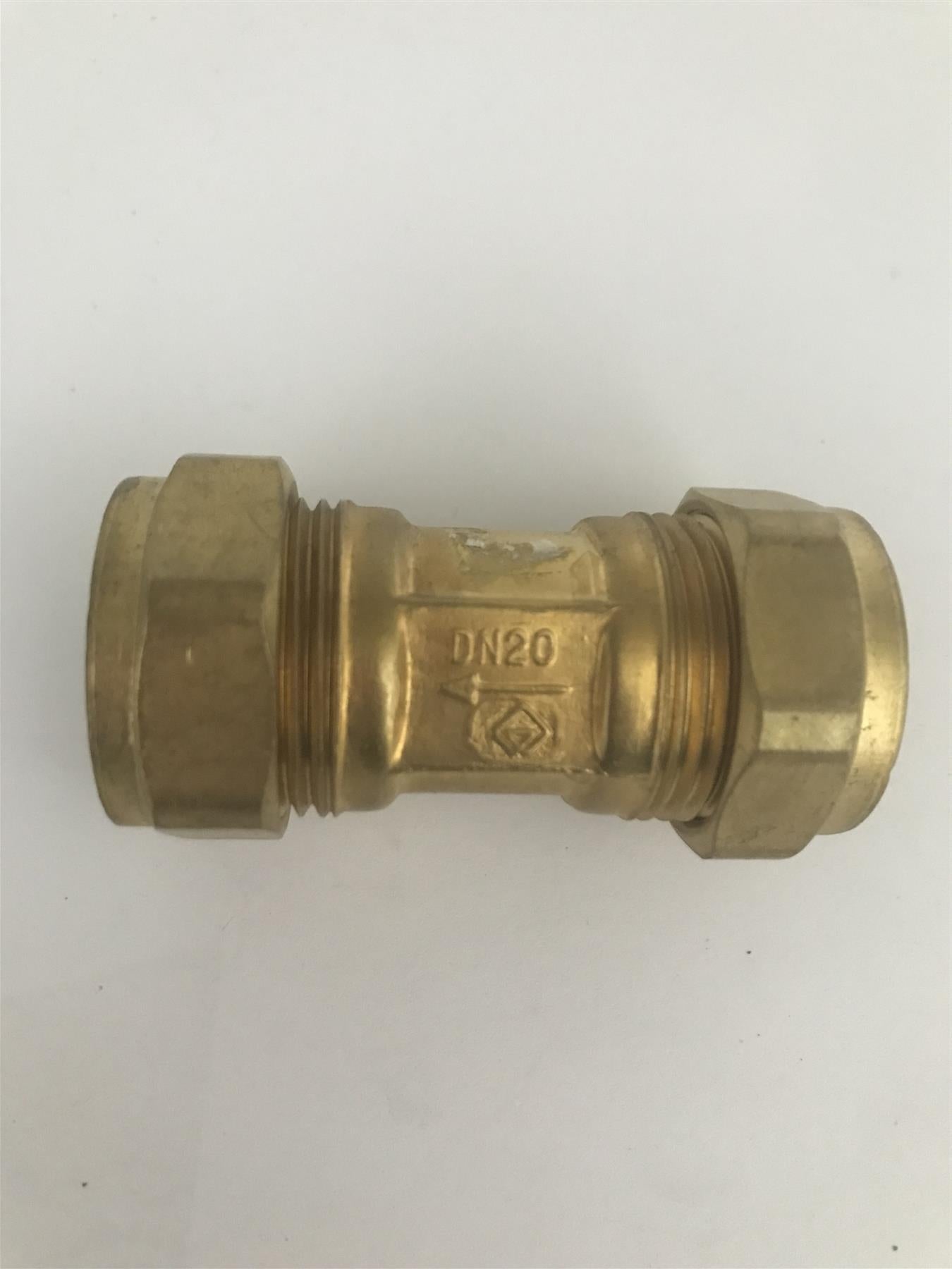22mm Brass Single Check Valve - Non Return Valve DN20  EN1254-2