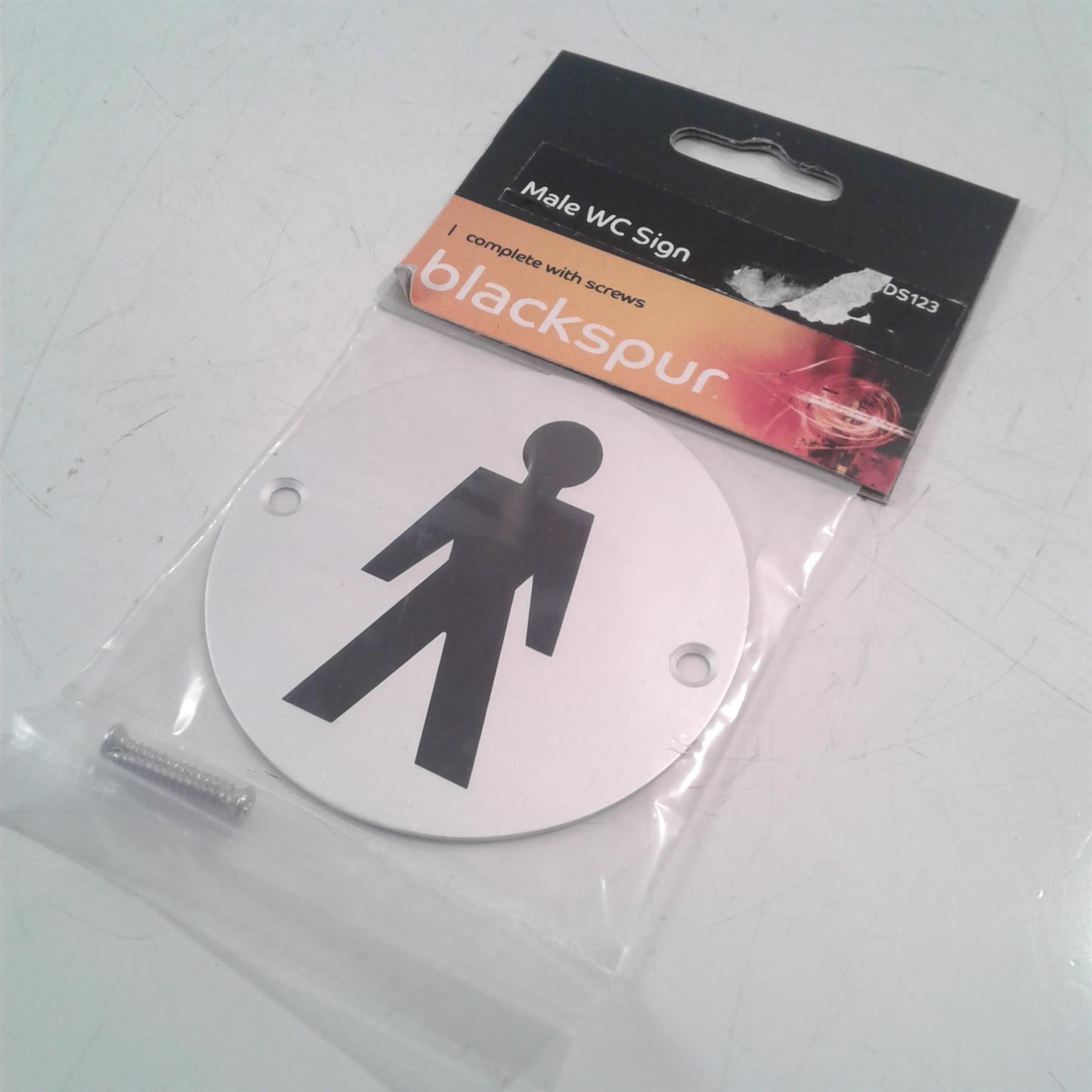 Blackspur BB-DS123 Male WC Sign with screws