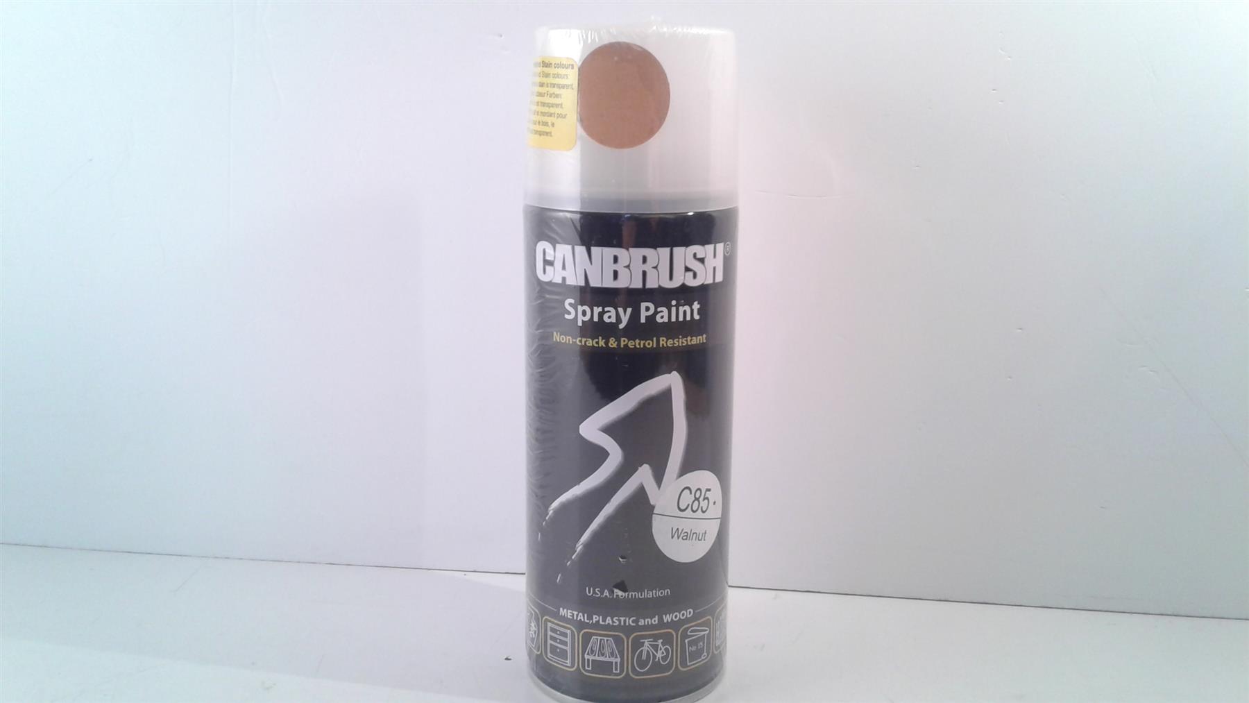 Canbrush Spray Paint C85 Walnut for metal, plastic and wood