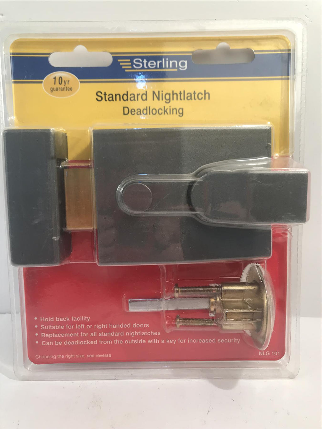 Sterling Standard Deadlocking Nightlatch - Grey  NLG101