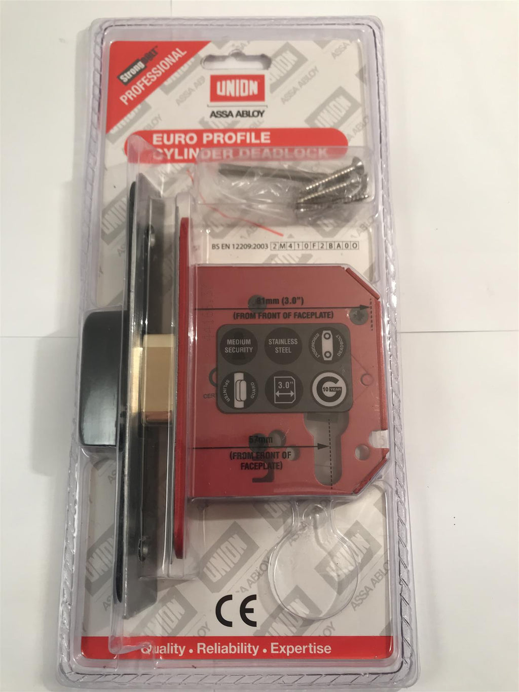 Union Euro Profile Cylinder Deadlock  YL21EUS-SS-3.0