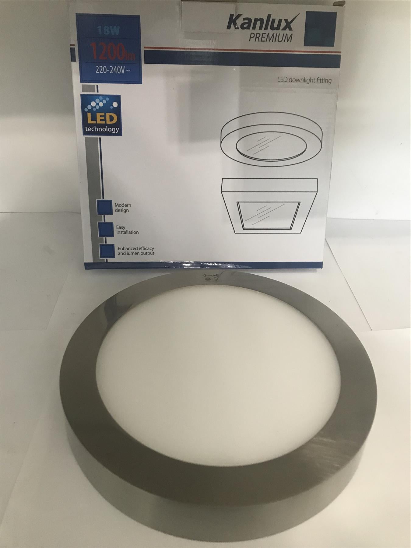 Kanlux CARSA V2LED 18W-NW-SN 1200lm LED Downlight Fitting (Round)  27211