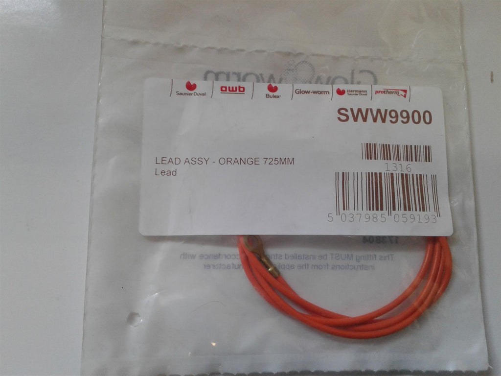 NEW Glowworm Glow Worm Sww9900 Lead ASSY ORANGE 725MM