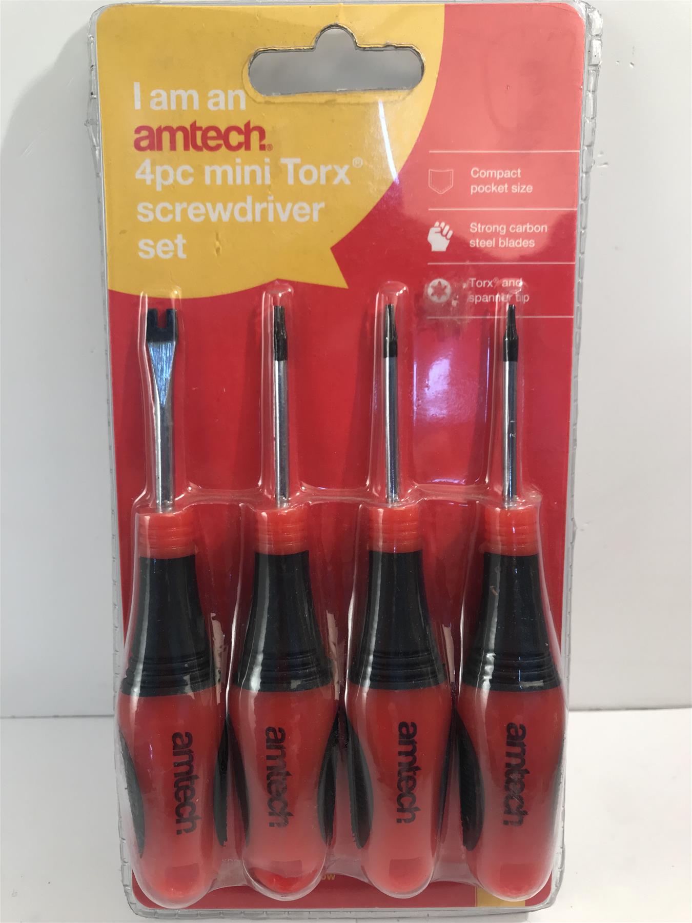 Amtech  4pc Mini Torx Screwdriver Set L0385
