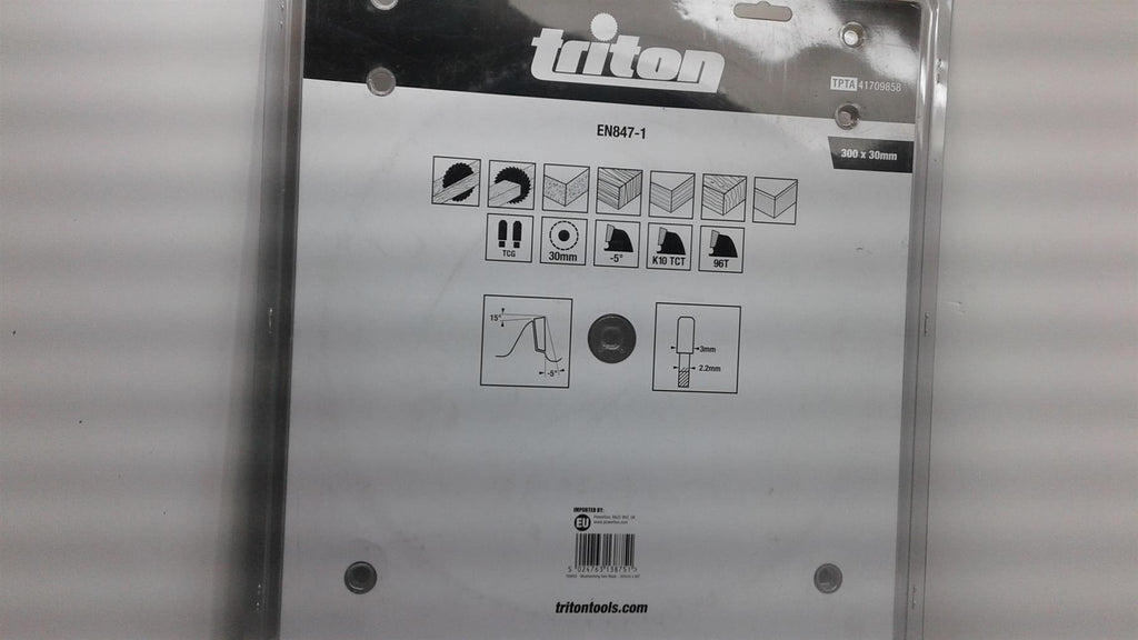 Triton 300mm x 30mm 96T TCT Circular Saw Blade Extra Fine for Wood & Laminates