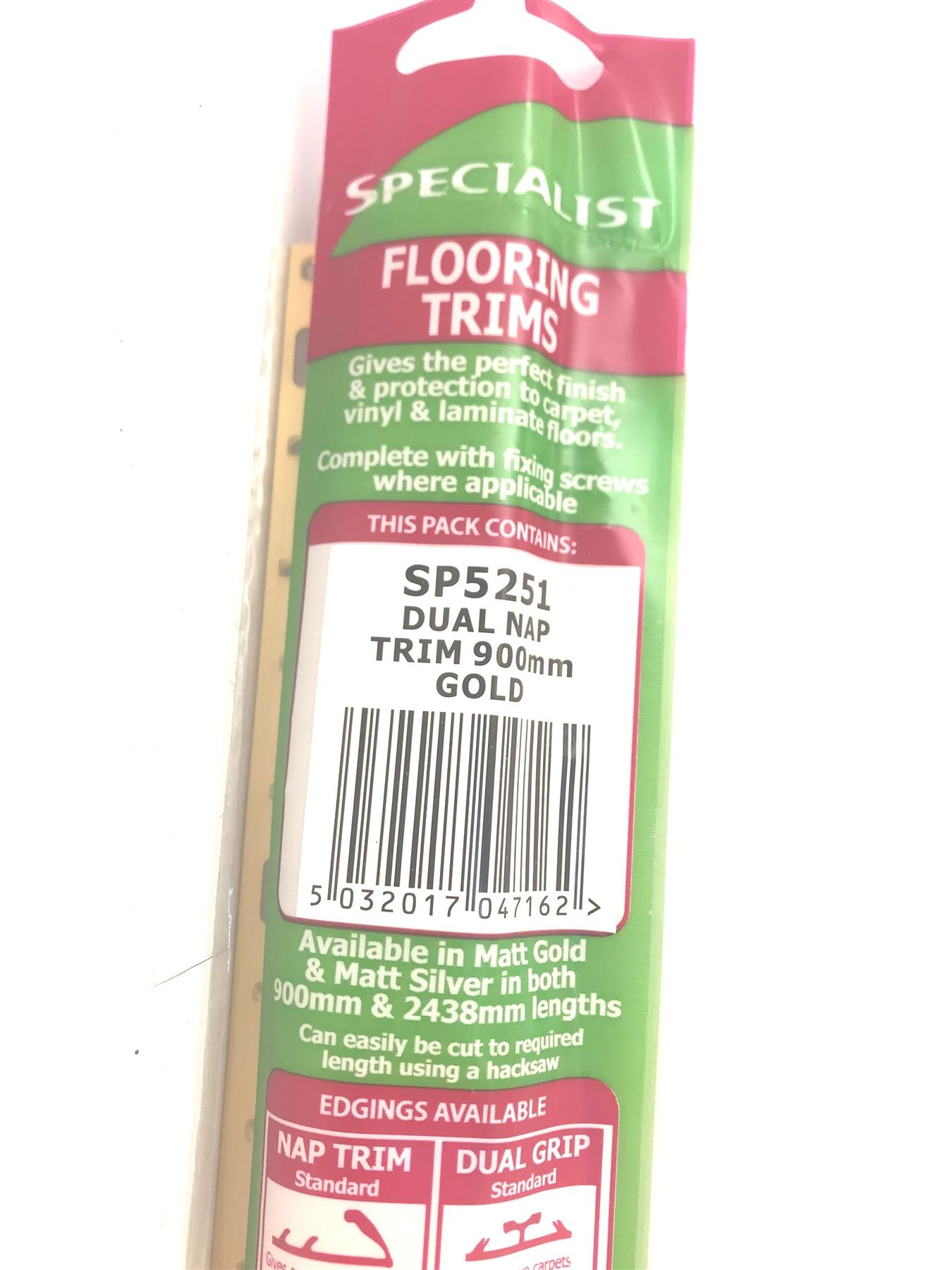 Specialist SP5251 Flooring Dual Nap Gold Trim 900mm