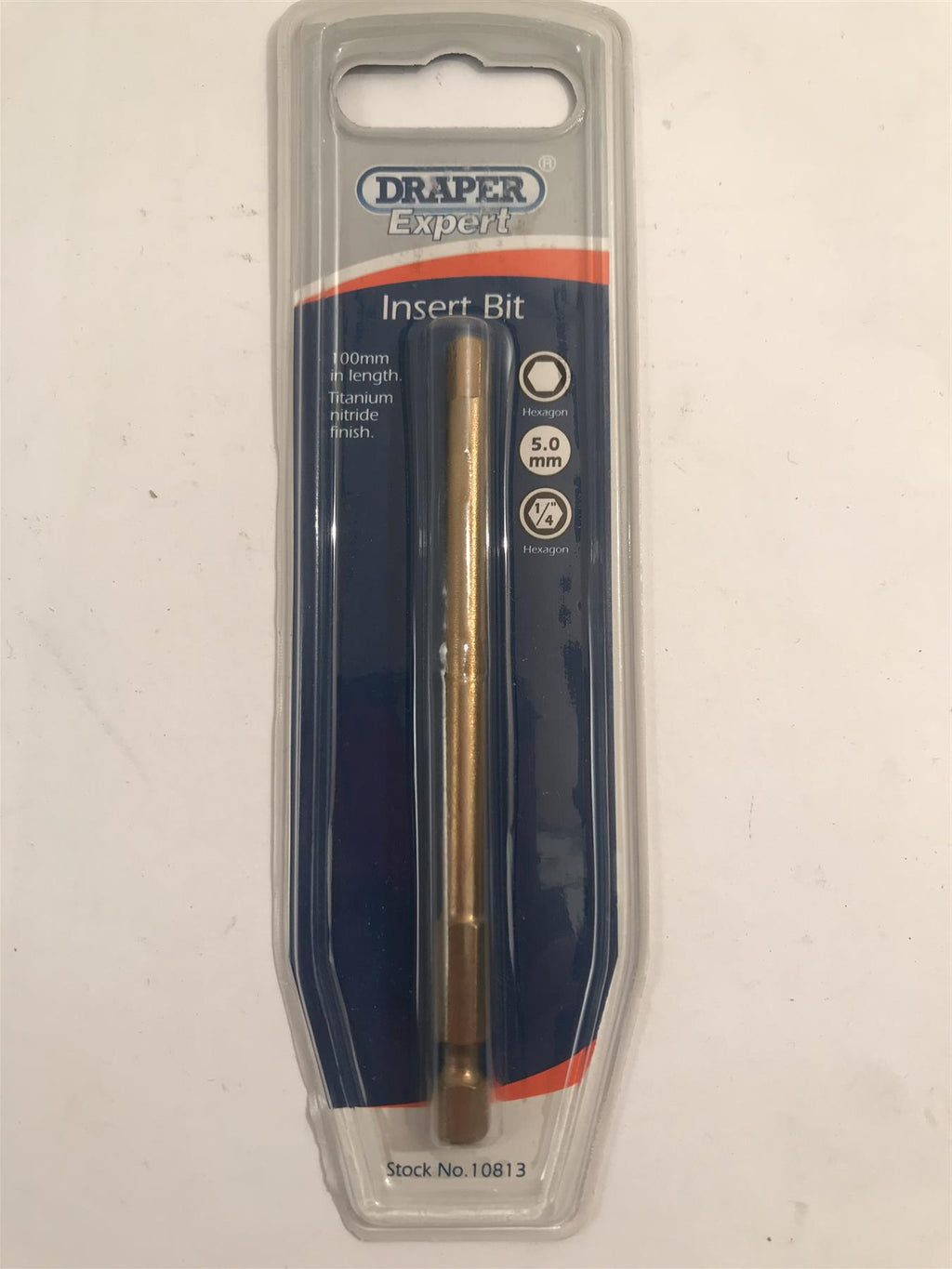 Draper Insert Bit 1/4"  5mm x 100mm Long  10813