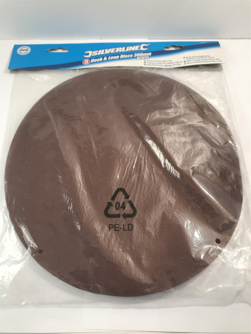 Silverline 436756 300mm 120 Grit Hook & Loop Discs 300mm 10pk