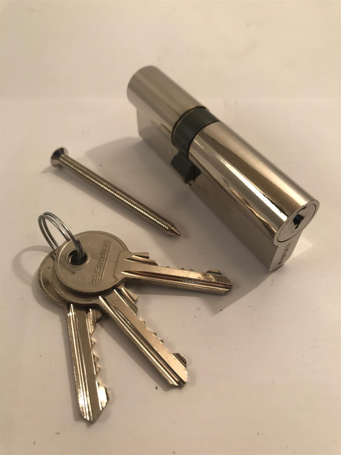 Sterling EPN3545 Double Euro 5 Pin Cylinder 80mm (35x45), Polished Nickel