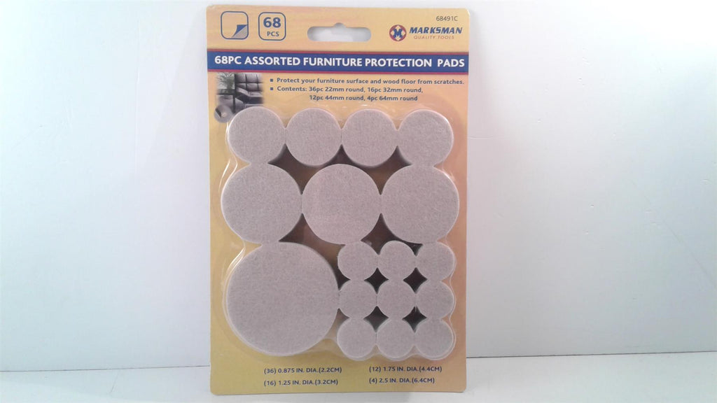 MARKSMAN  68PCS ASSORTED HEAVY DUTY FURNITURE PROTECTION PADS