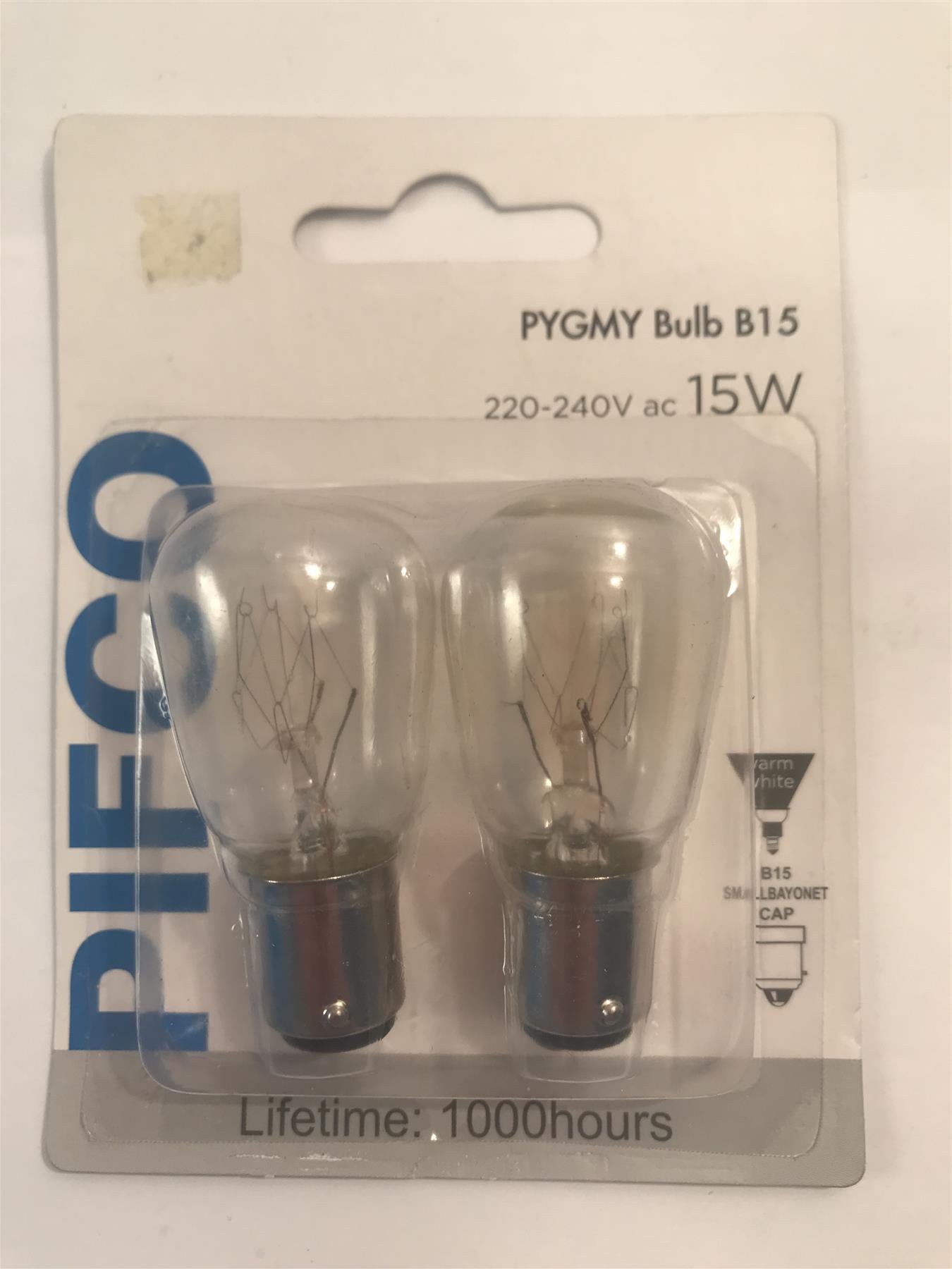 Pifco Pygmy Bulb B15 15W Dimmable 2 Pack  SPB04