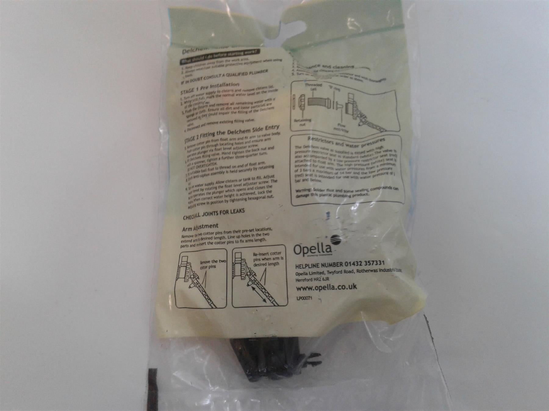 New Delchem Side Entry Adjustable Arm Filling Valve B801A