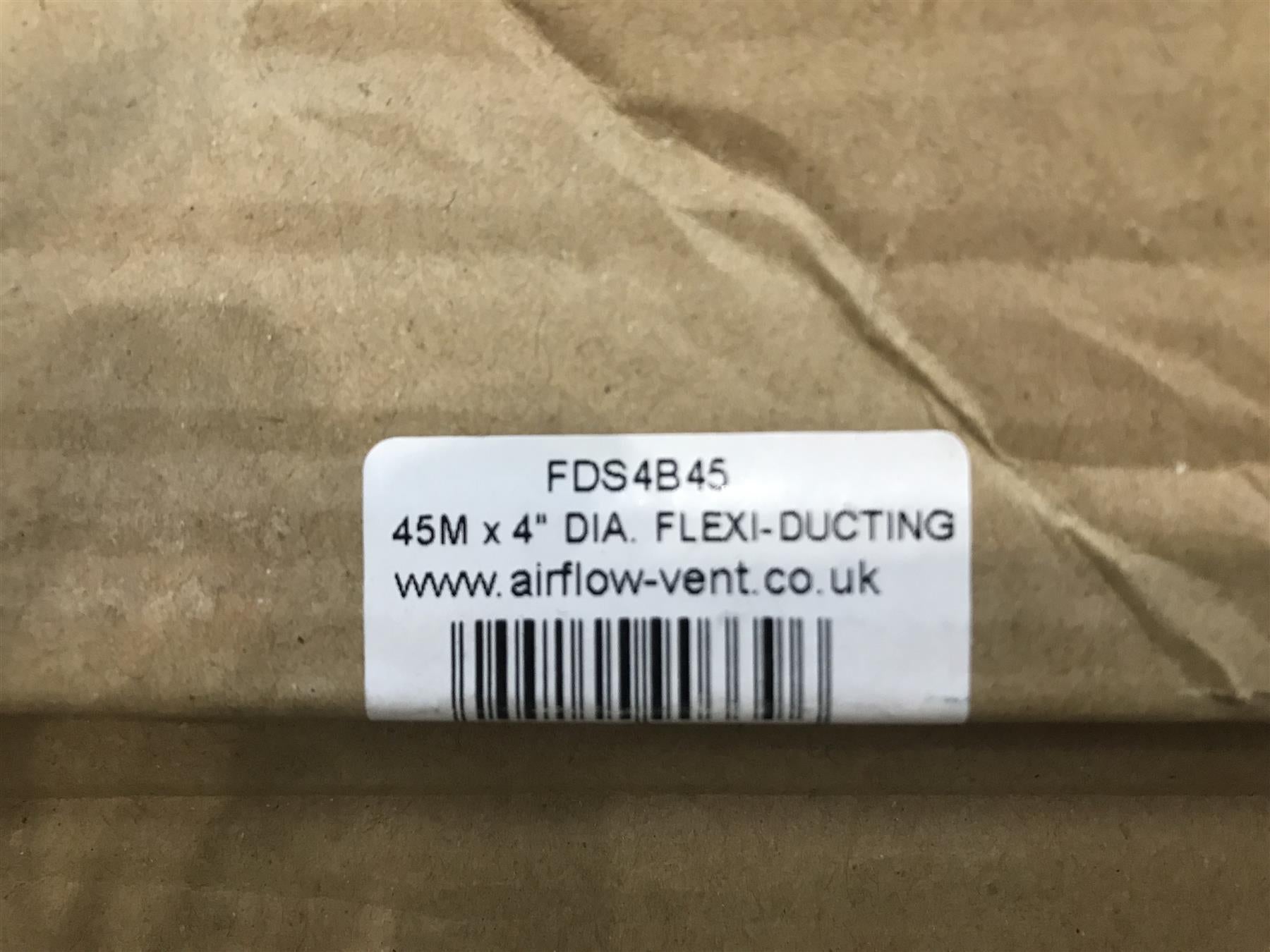 Airflow 45m x 4" Flexi-Ducting White  FDS4B45