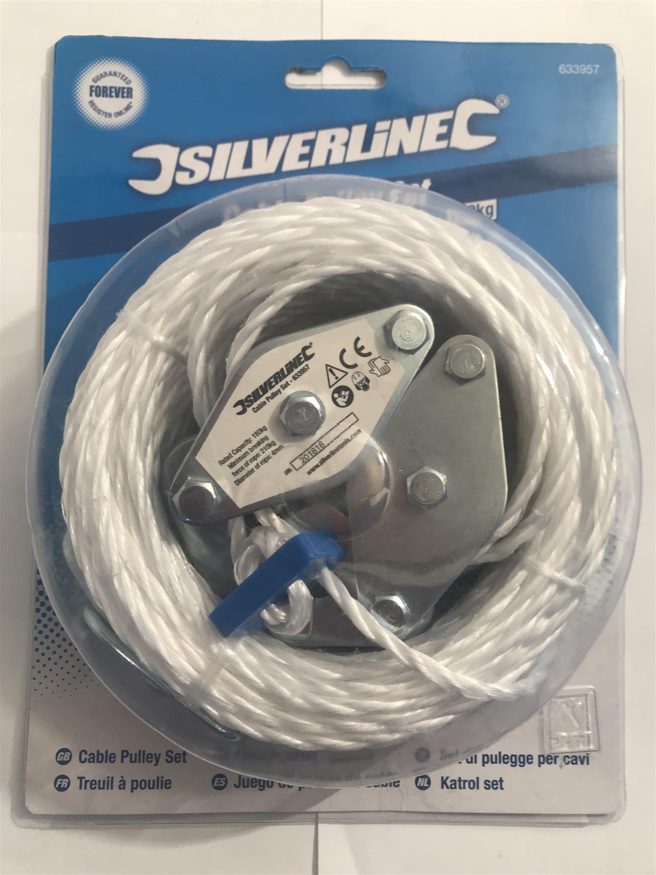 Silverline Cable Pulley Set 180kg  633957
